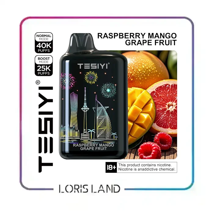 پاد یکبار مصرف انبه رزبری گریپ فروت تی سی 40 هزار پاف